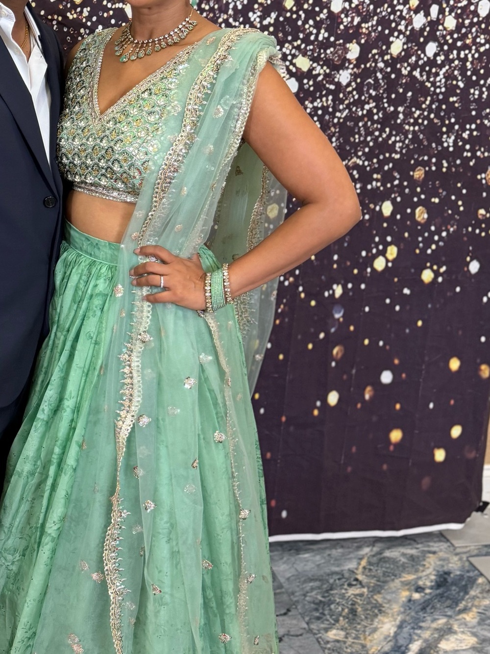 Green lashkaara Lehenga worn only once